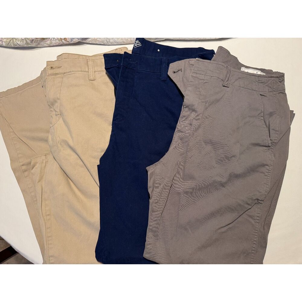 Bundle 3 Women's Chino Pants Size 8 - GAP & St. John's Bay